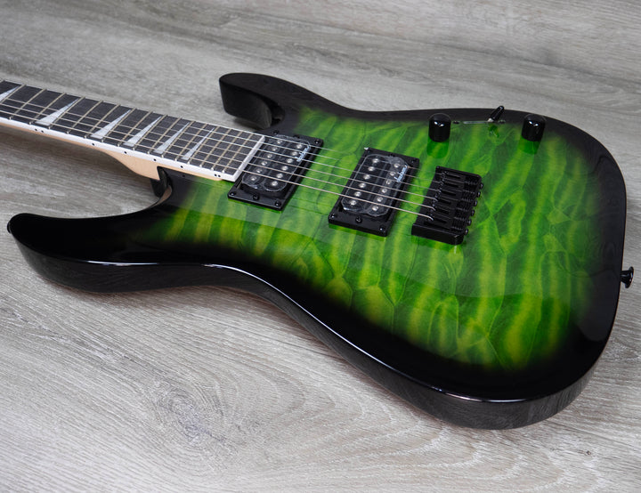 Jackson JS Series Dinky JS32 DKA Hard Tail, Amaranth Fingerboard, Transparent Green Burst