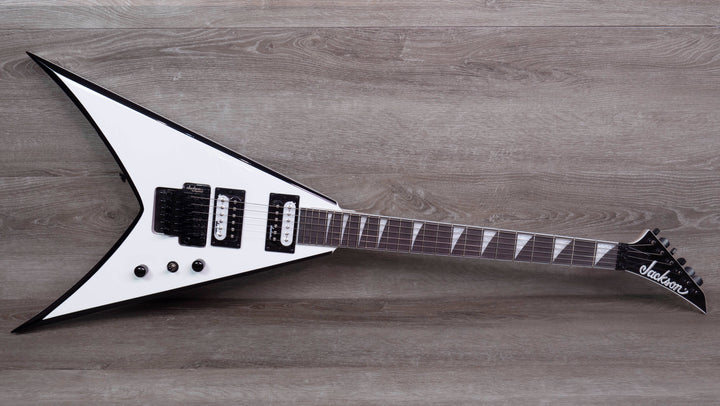 Jackson JS Series King V JS32, touche en amarante, blanche avec biseaux noirs