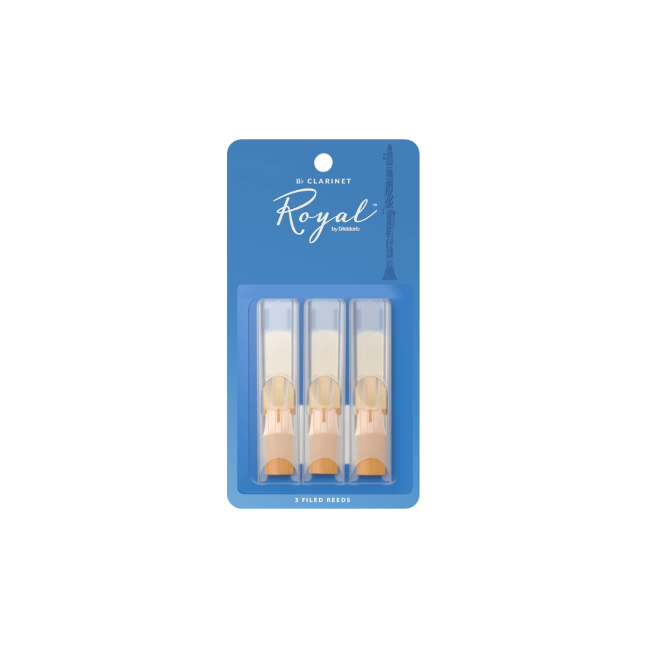 Royal by D'Addario Bb Clarinet Reeds, 2.5, 3-Pack
