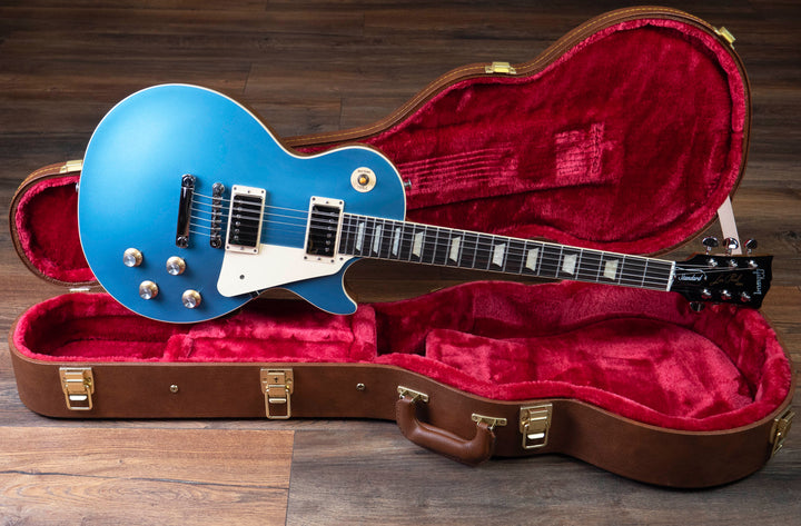 Gibson Les Paul Standard años 60, tapa lisa, azul Pelham