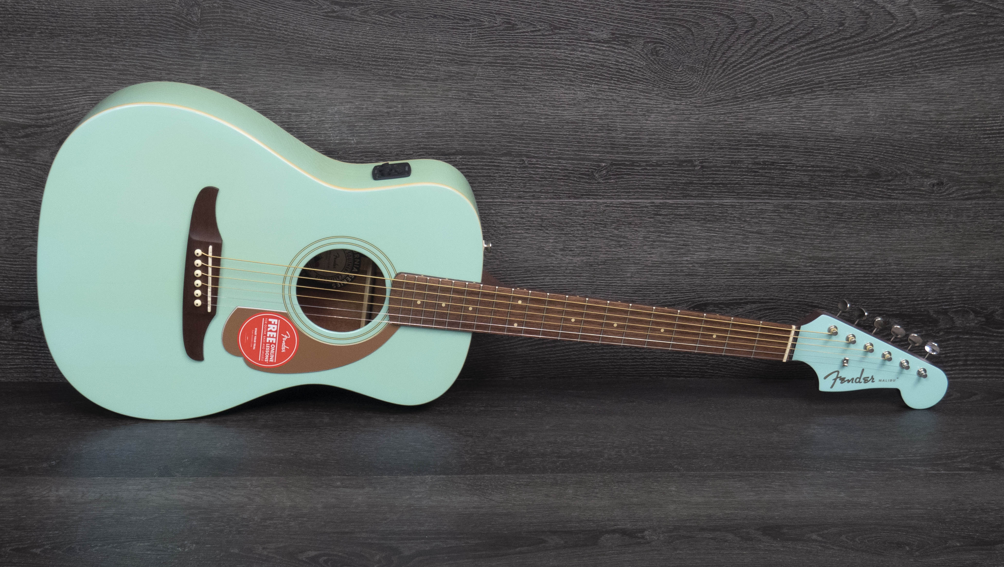 Fender Malibu Player, Walnut Fingerboard, Aqua Splash – A Strings