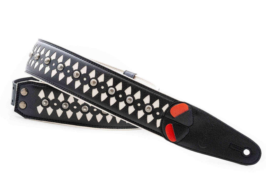 RightOn! Guitar Strap, Armour White