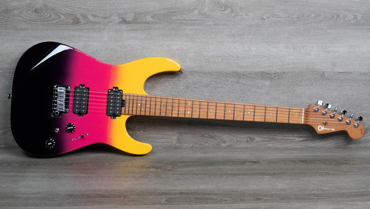 Charvel Pro-Mod DK24 HH 2PT CM, diapasón de arce caramelizado, Malibu Sunset