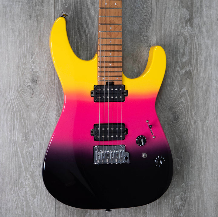 Charvel Pro-Mod DK24 HH 2PT CM, diapasón de arce caramelizado, Malibu Sunset