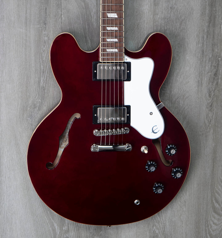 Epiphone Noel Gallagher Riviera, vin rouge foncé