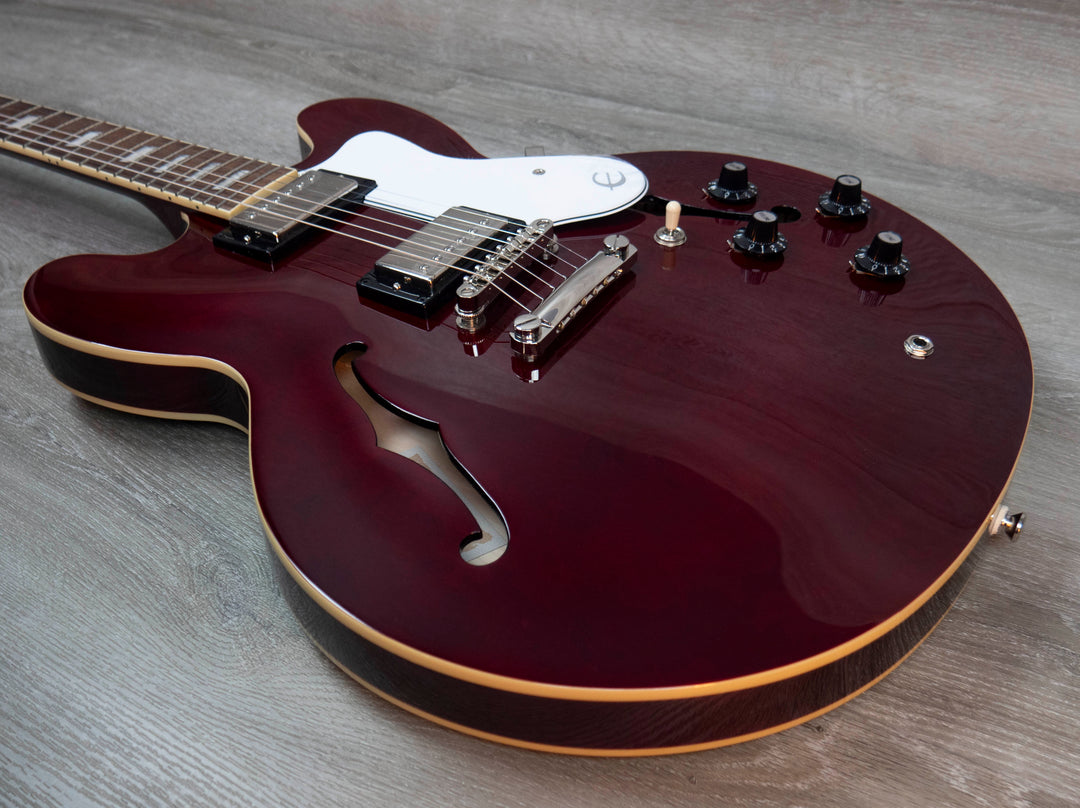 Epiphone Noel Gallagher Riviera, vin rouge foncé