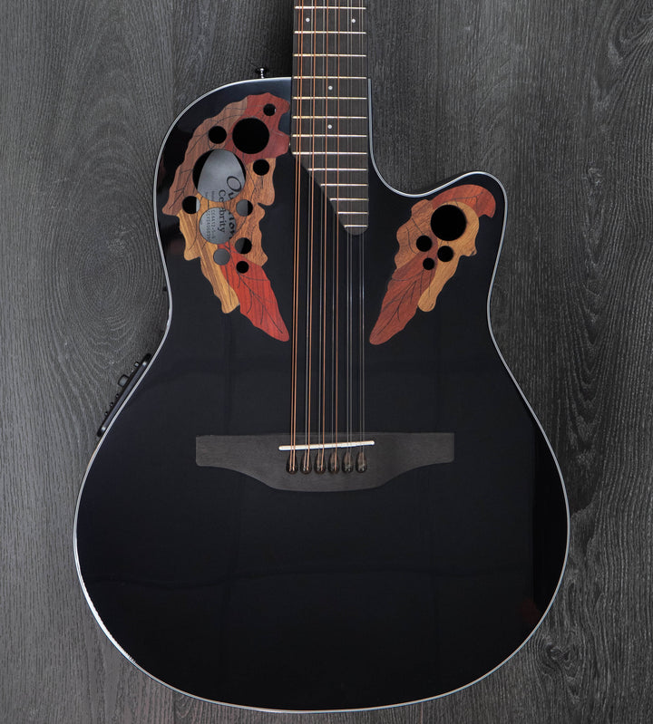 Guitare électrique Ovation CE4412-5 Celebrity Elite 12 cordes, noire