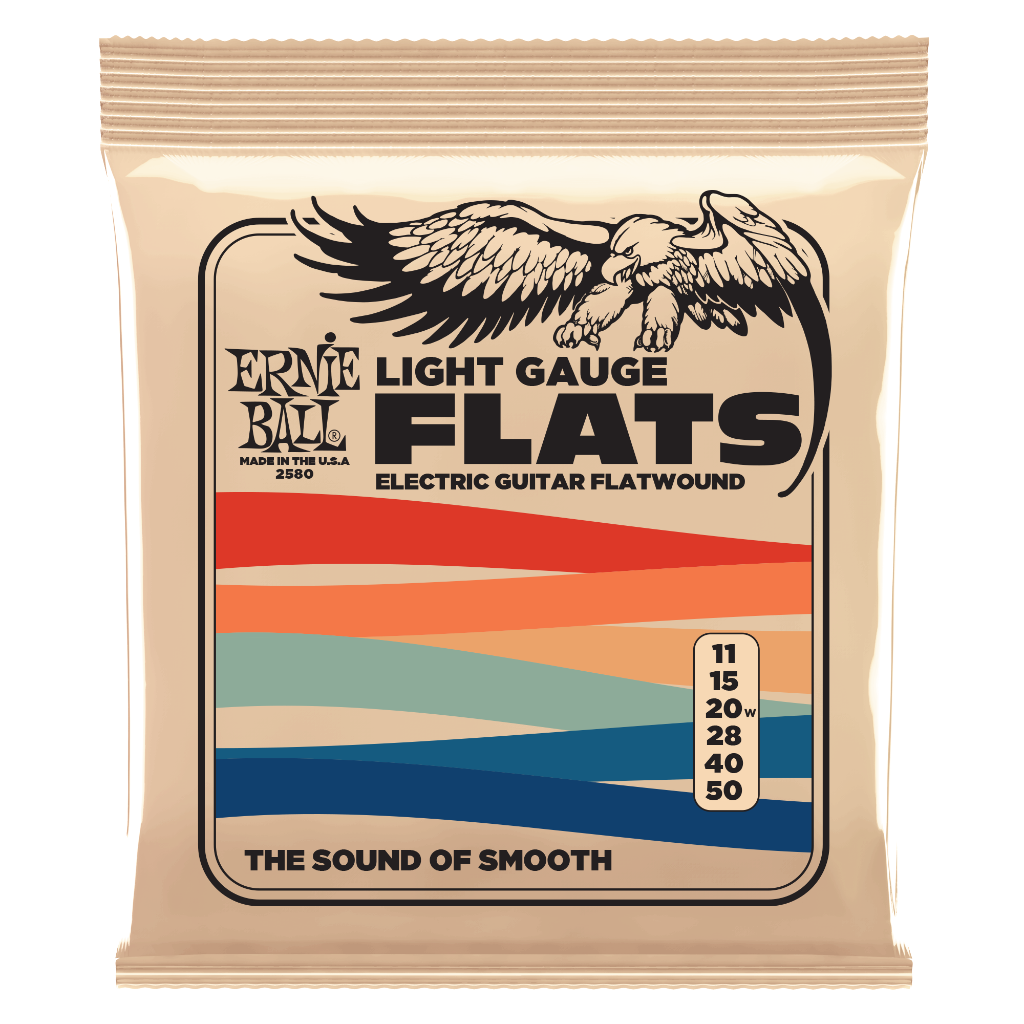 Ernie Ball Flatwound Electric Guitar String Set,Light, .011-.050