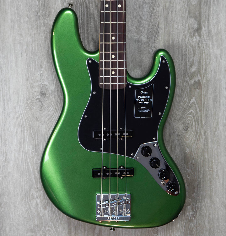 Fender Player II Modified Active Jazz Bass, Rosewood Fingerboard, Harvest Green Metallic