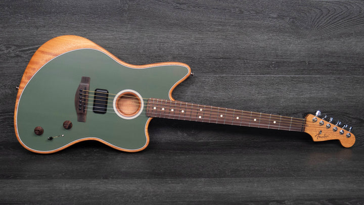 Fender Acoustasonic Player Jazzmaster, Antique Olive
