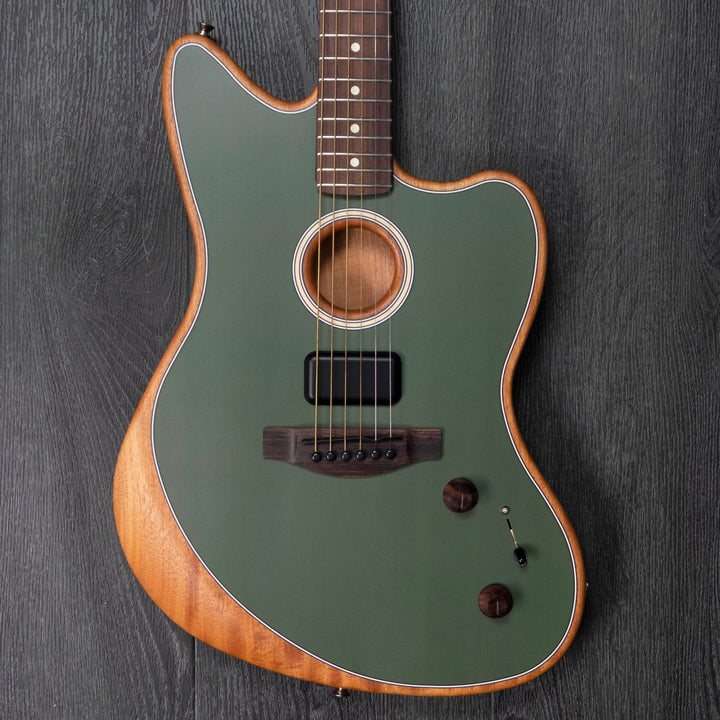 Fender Acoustasonic Player Jazzmaster, Antique Olive