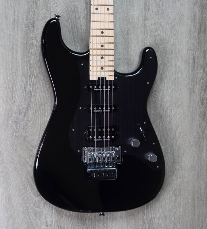 Charvel Pro-Mod So-Cal Style 1 HSS FR M, diapasón de arce, negro brillante