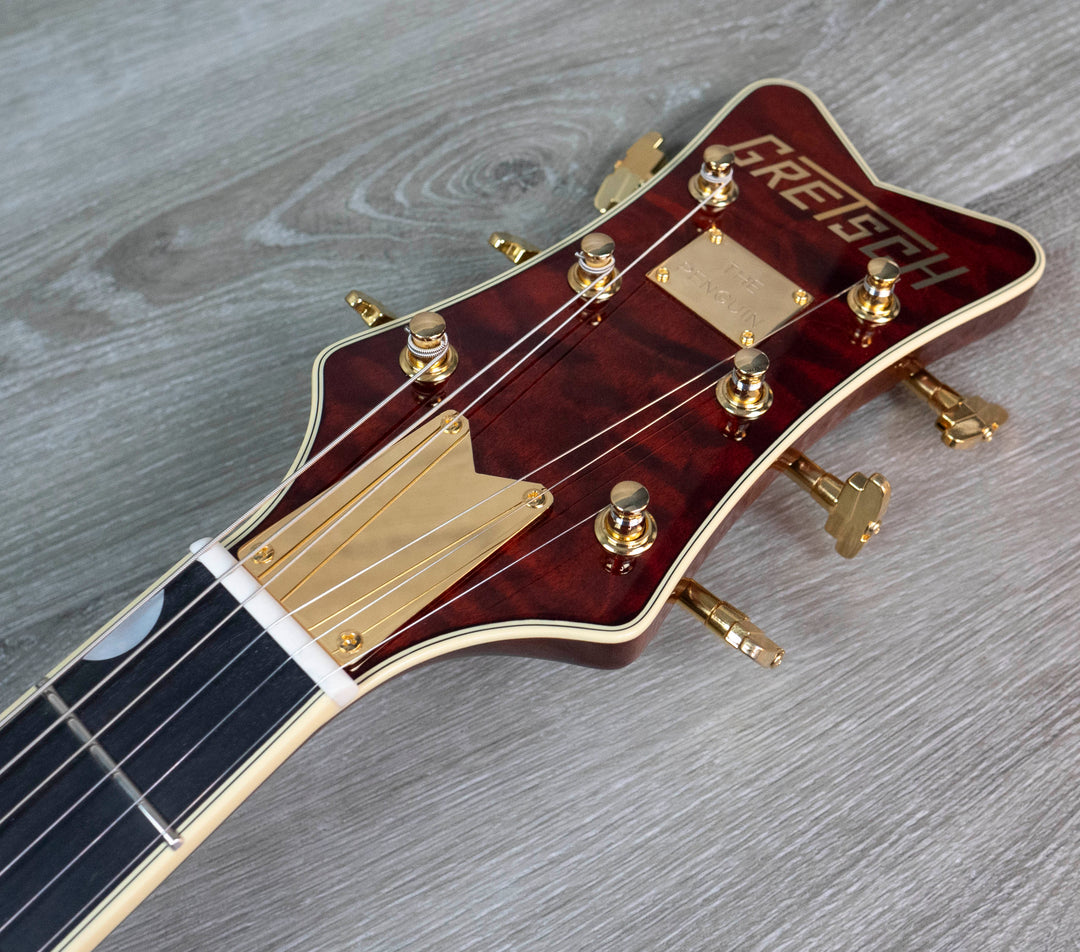 Gretsch G6134TGQM-59 Édition limitée Quilt Classic Penguin avec Bigsby, touche en ébène, Forge Glow
