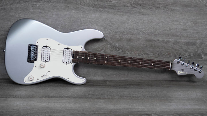 Charvel Prashant Aswani Signature Pro-Mod So-Cal PA28, diapasón de palisandro, plata inca