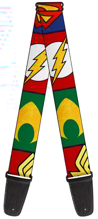 Correa de guitarra Buckle Down Justice League