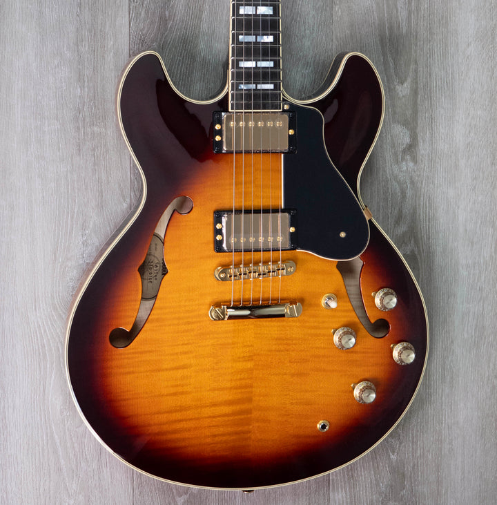 Yamaha SA2200 Semi-Acoustic Guitar, Brown Sunburst