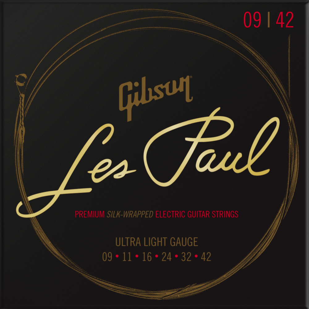 Gibson Les Paul Premium Electric Guitar Strings, Ultra Light .009 - .042