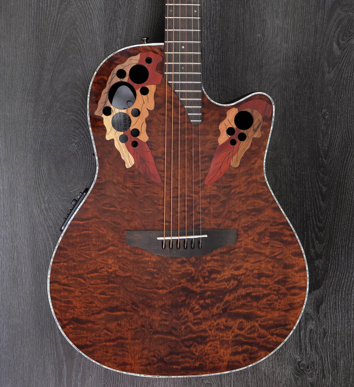 Ovation CS24P-TBBY Celebrity Standard Exotique, Flamme Noire