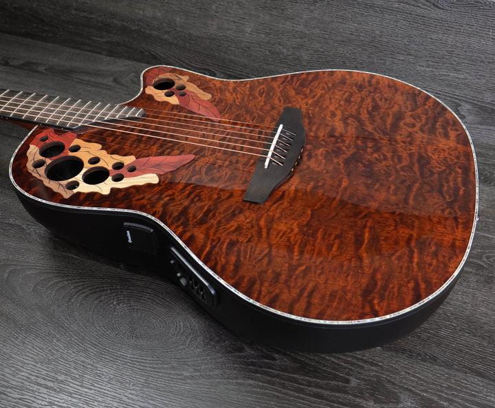 Ovation CS24P-TBBY Celebrity Standard Exotique, Flamme Noire