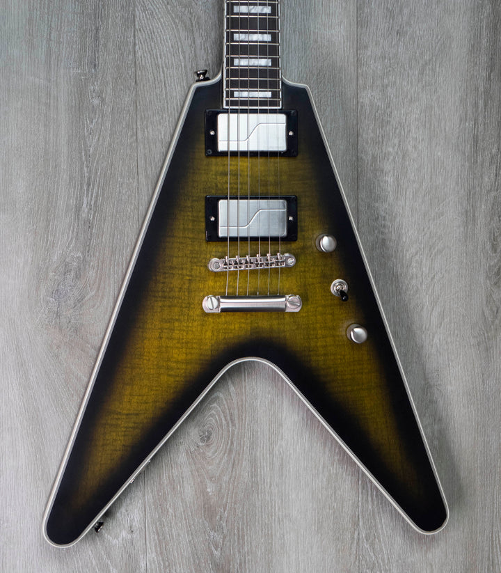 Epiphone Flying V Prophecy, Aged Yellow Tiger