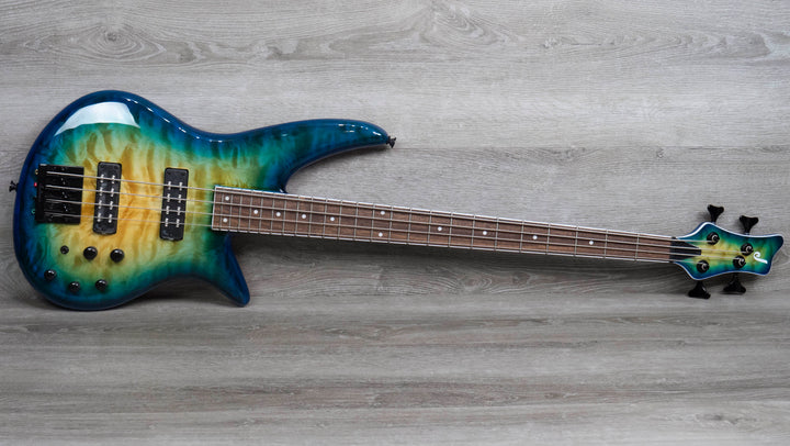 Jackson X Series Spectra Bass SBX IV, Laurel Fingerboard, Amber Blue Burst