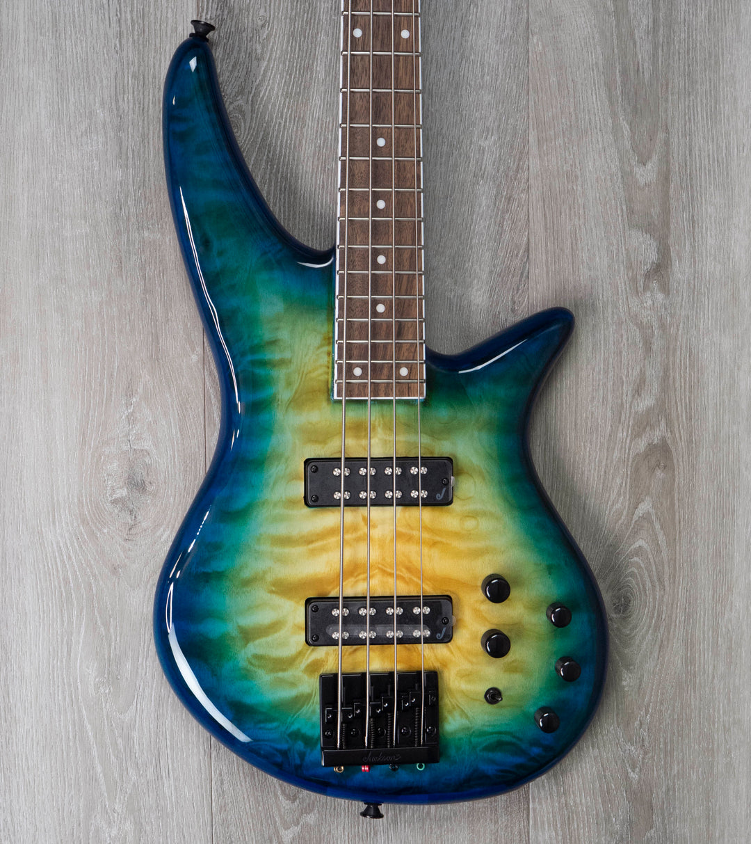 Jackson X Series Spectra Bass SBX IV, Laurel Fingerboard, Amber Blue Burst