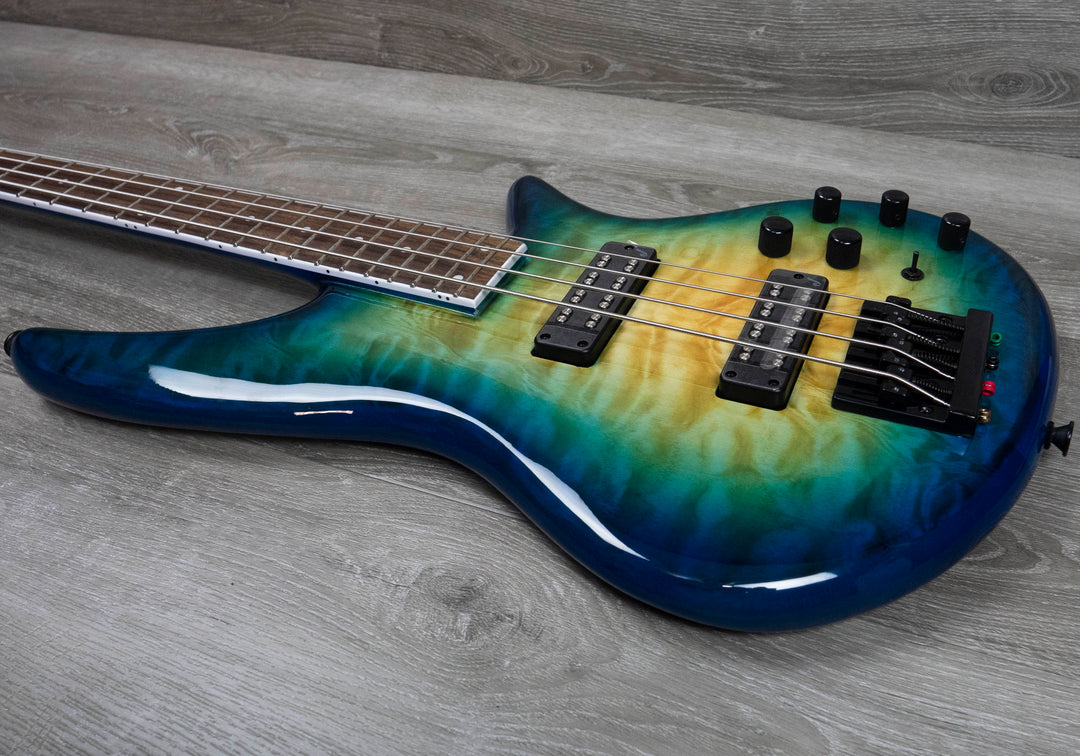 Jackson X Series Spectra Bass SBX IV, Laurel Fingerboard, Amber Blue Burst