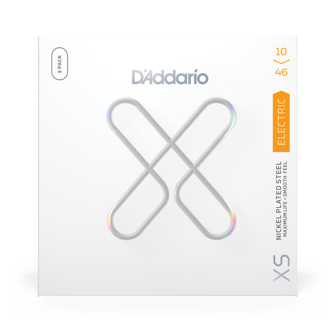 D'Addario XS Coated Electric String Multipack Set, Nickel, .010-.046 3 Sets