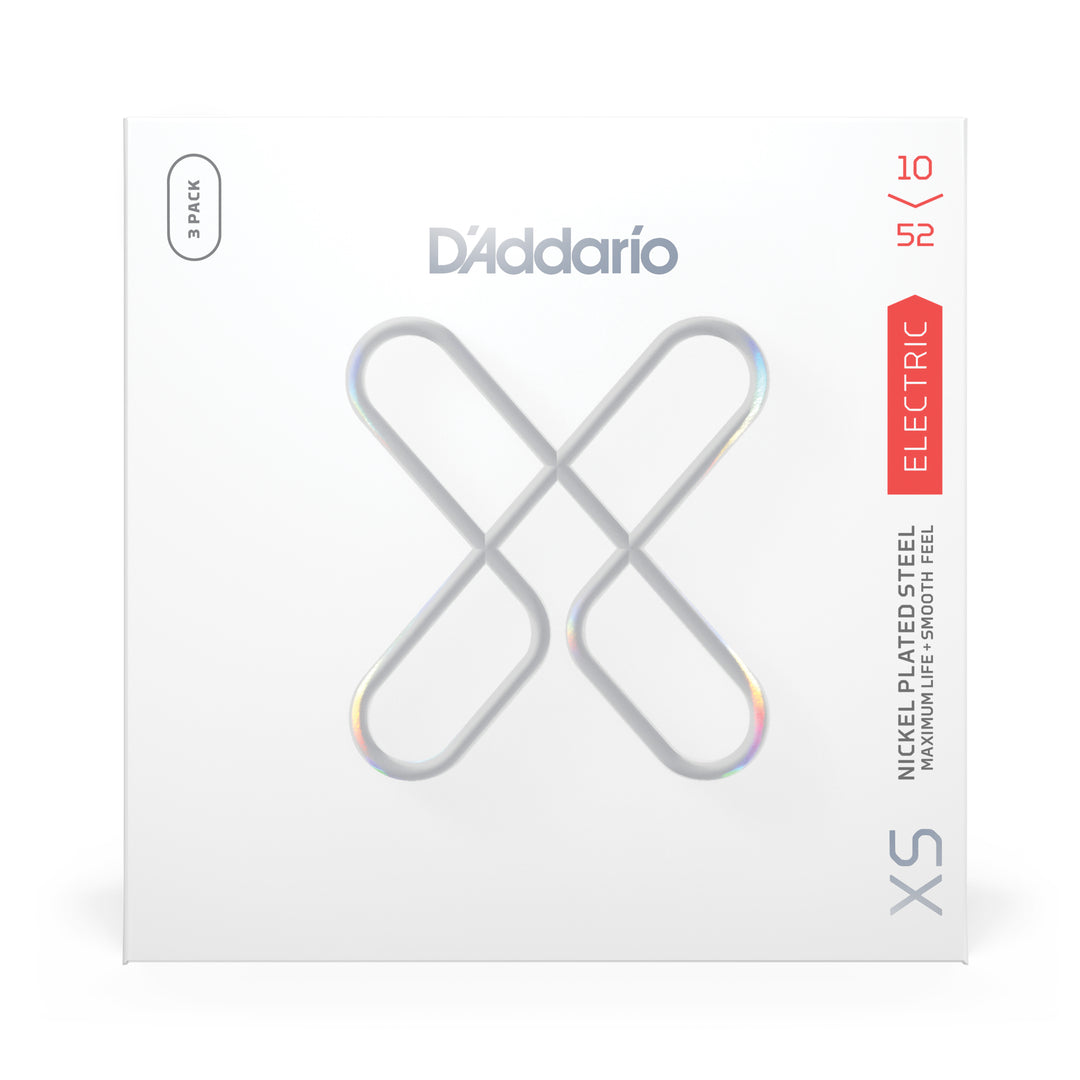 D'Addario XS Coated Electric String Multipack Set, Nickel, .010-.052 3 Sets