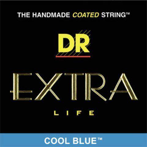 DR K3 Coated Cool Blue Electric Guitar String Set .010 .046 A