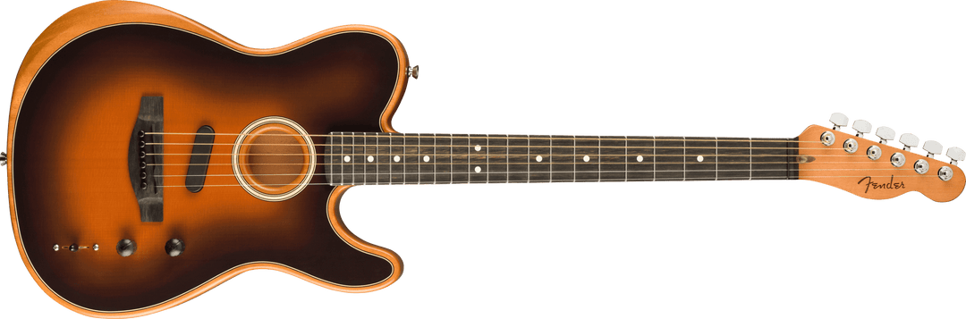 Fender American Acoustasonic Telecaster, Ebony Fingerboard, Sunburst - A Strings