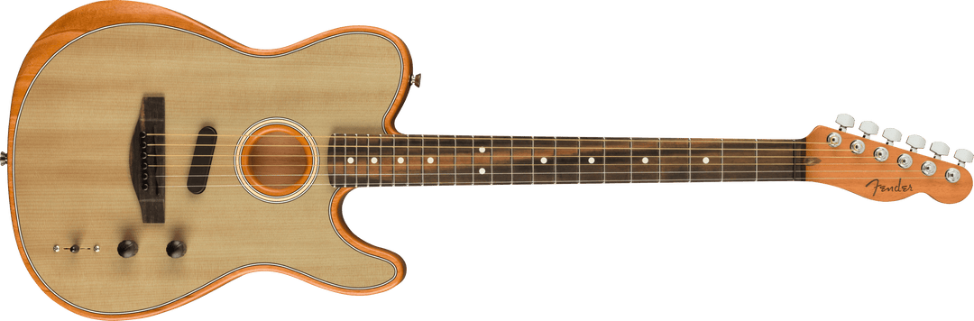 Fender American Acoustasonic Telecaster, Ebony Fingerboard, Sonic Gray - A Strings