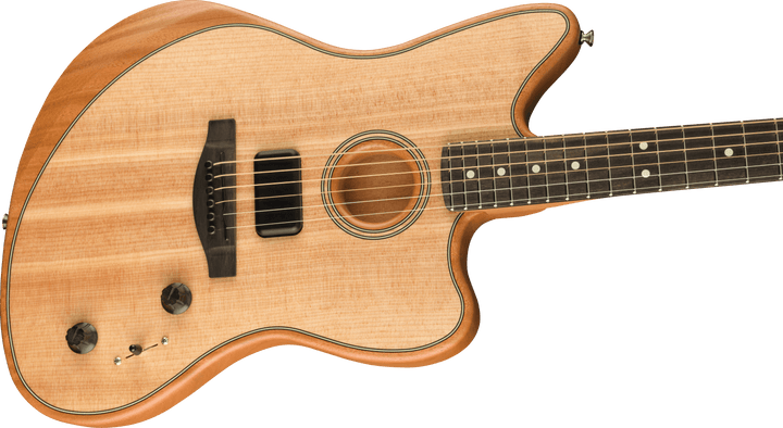 Fender American Acoustasonic Jazzmaster, Natural, Ebony Fingerboard - A Strings