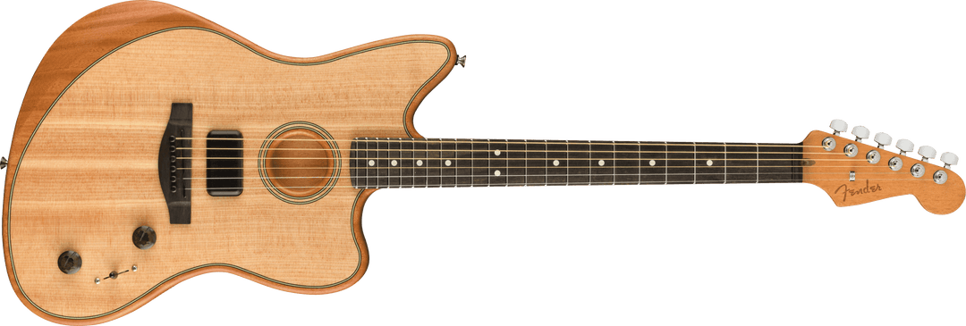 Fender American Acoustasonic Jazzmaster, Natural, Ebony Fingerboard - A Strings