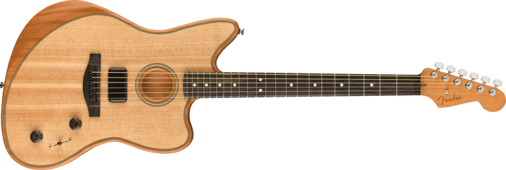 Fender American Acoustasonic Jazzmaster, Natural, Ebony Fingerboard - A Strings