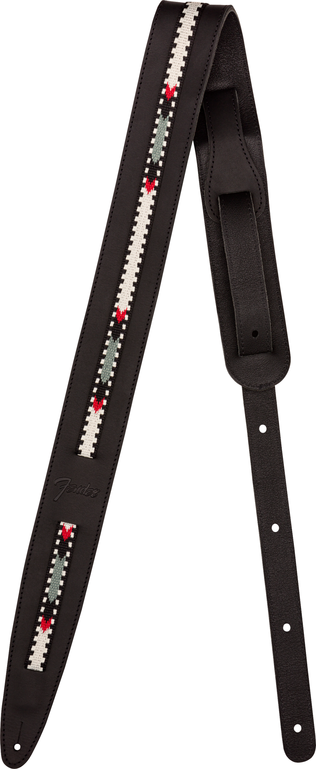 Fender Paramount Acoustic Leather Strap, Black
