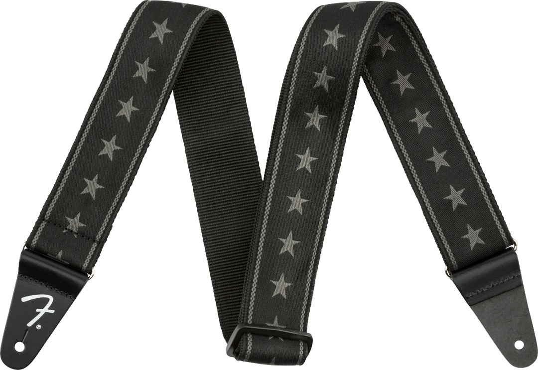Fender Nylon Stars and Stripes Strap, Black/Grey