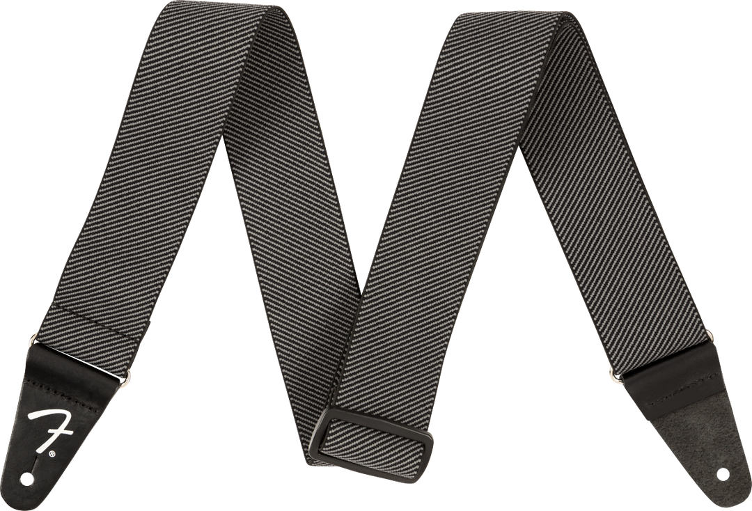 Correa de tweed de 2" Fender WeighLess, gris