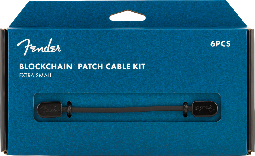 Fender Blockchain Patch Cable Kit, Black, Extra Small