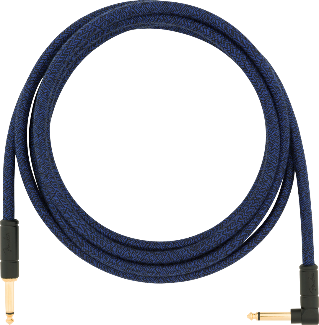 Fender Angled Festival Instrument Cable, Pure Hemp, Blue Dream