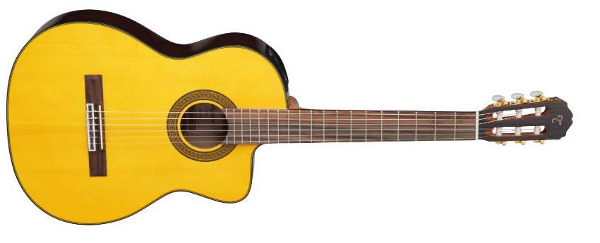 Takamine GC5CE-NAT Guitarra clásica con cutaway, tapa de abeto macizo, fondo de palisandro y pastilla TK-40D