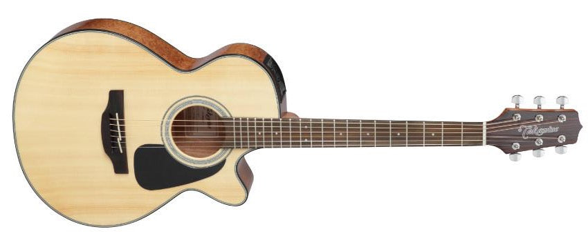 Takamine GF30CE-NAT FXC, tapa de abeto macizo brillante, fondo de caoba con pastilla TP-4TD