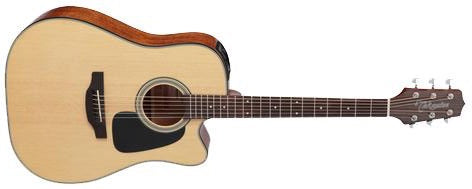 Takamine GD15CE-NAT Dreadnought Cutaway, tapa de abeto natural, fondo de caoba con pastilla TP-4T