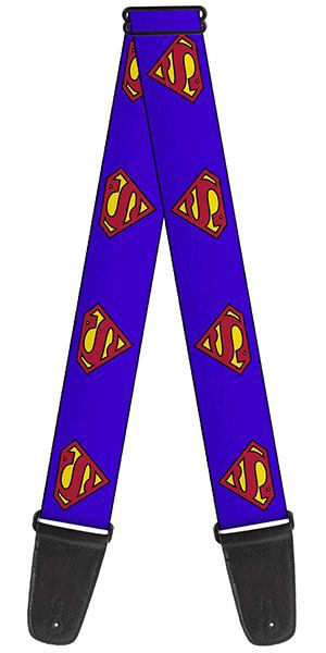 Buckle Down Superman Shield Guitar Strap - A Strings