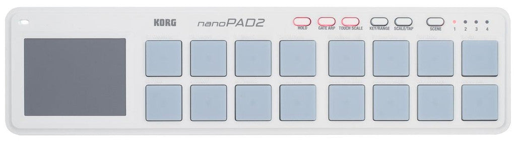 Controlador USB Korg nanoPAD2 Slimline, color blanco