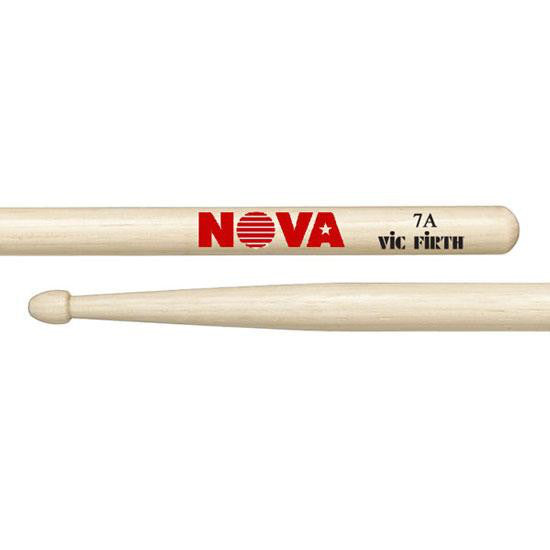 Vic Firth Nova Hickory Drumstick, Wood Tip, 7A