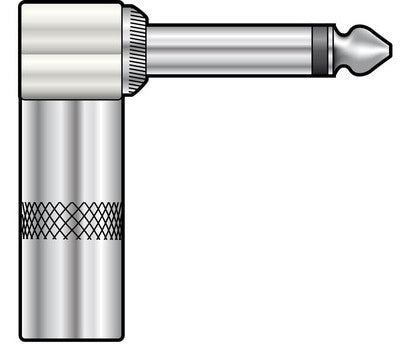 Conector jack en ángulo recto QTX de 6,3 mm