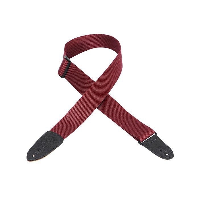Correa de cuero para guitarra Levy's de 2,5" - Burdeos