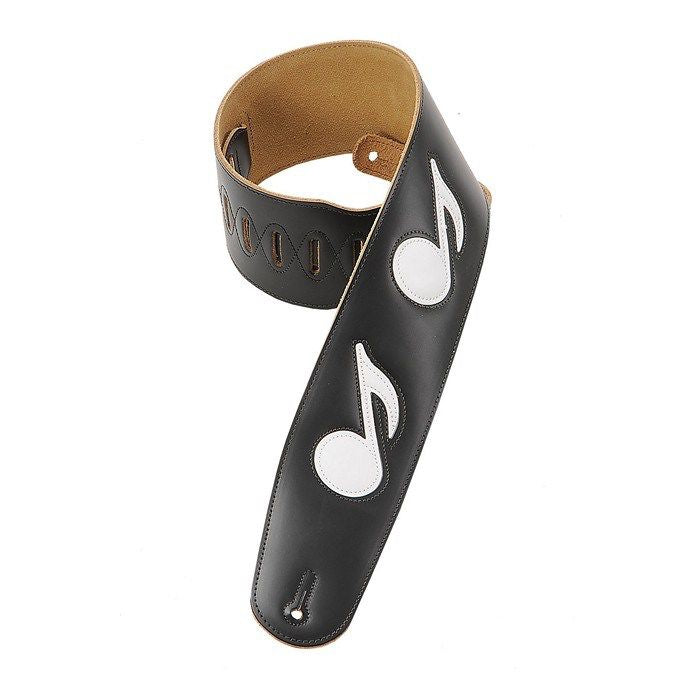 Levy's 3.5" Cuero - Negro con notas musicales