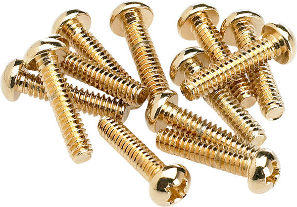 Fender Pickup / Switch Mounting Screws, Gold (12)